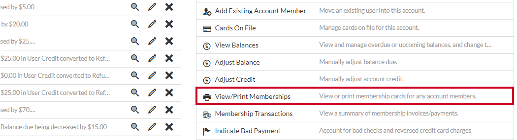 view print membership