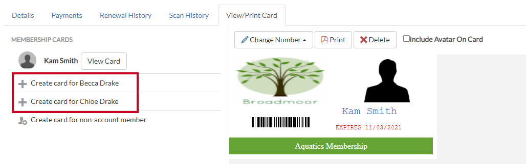 create card