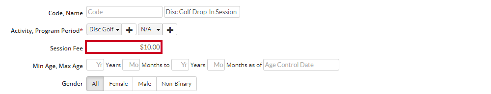 session fee