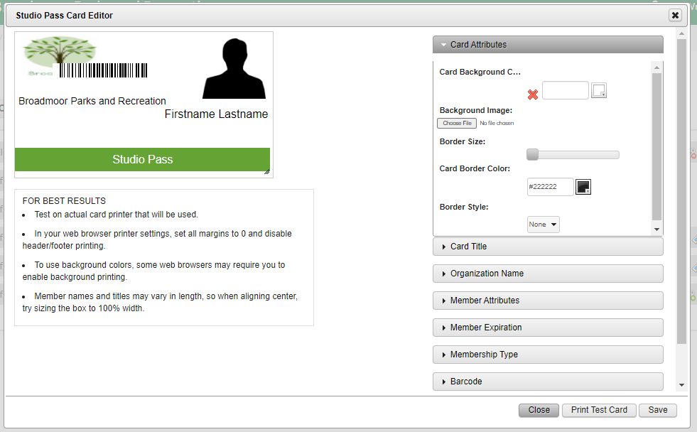 edit card template design