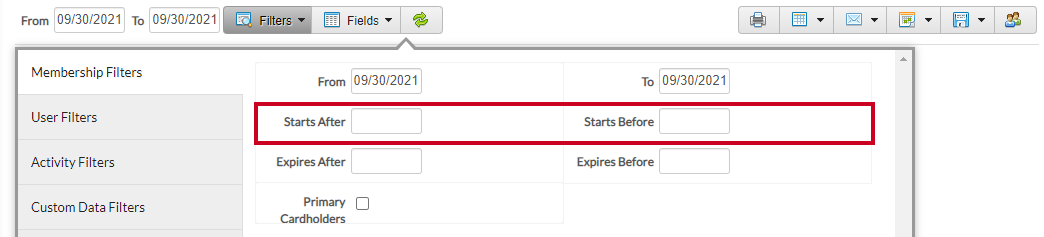starts before and after active memberships