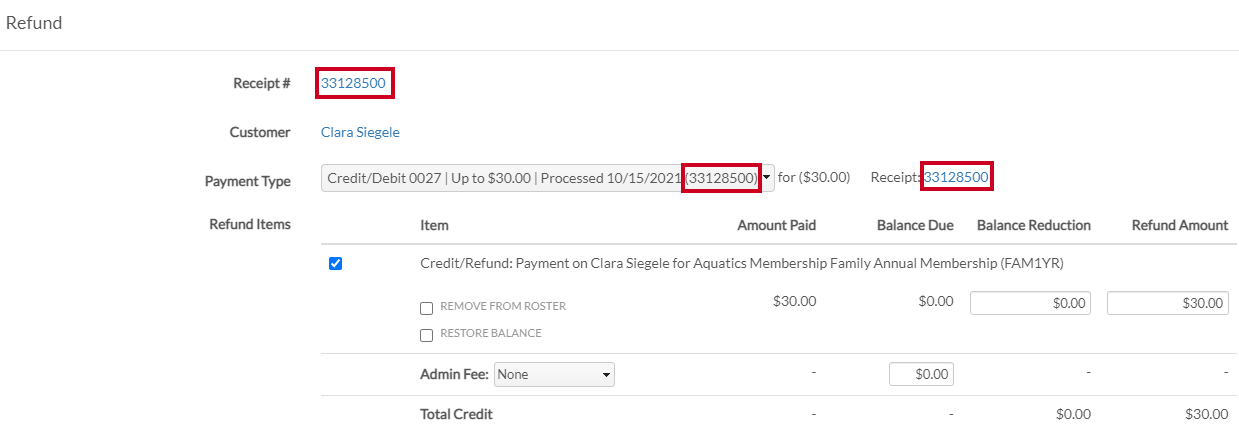 refund matches