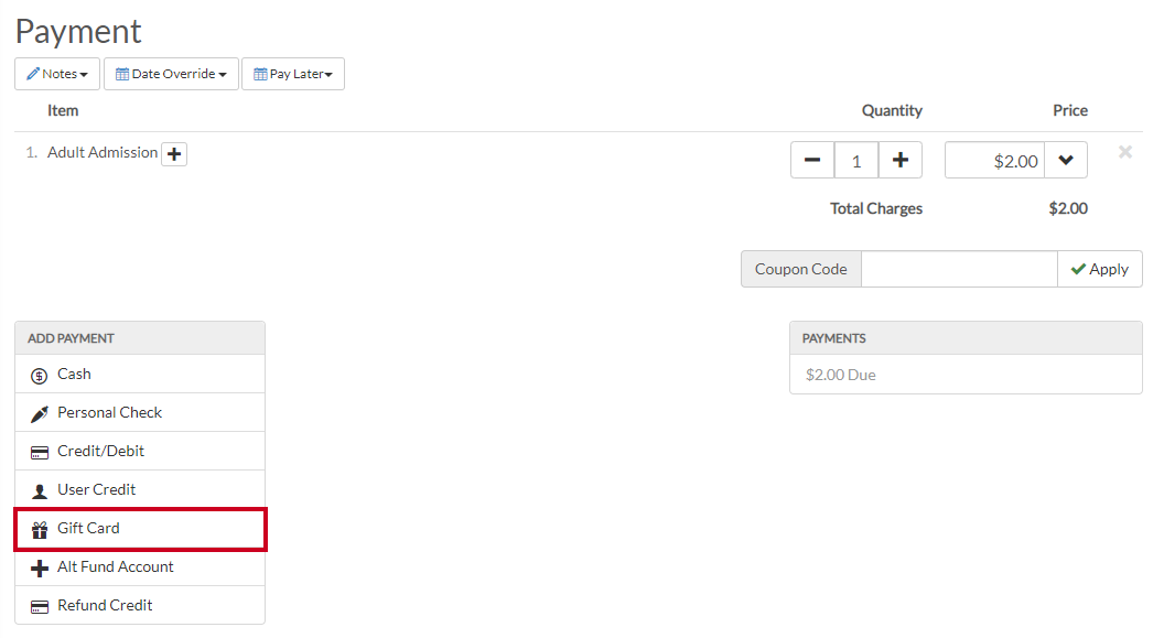 gift card