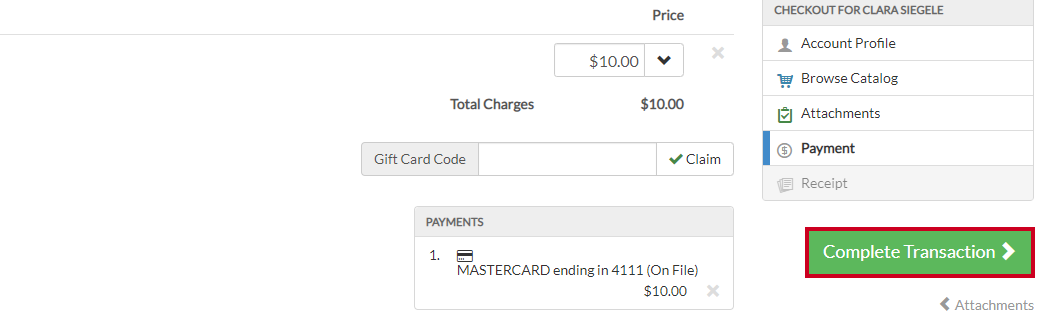 complete transaction