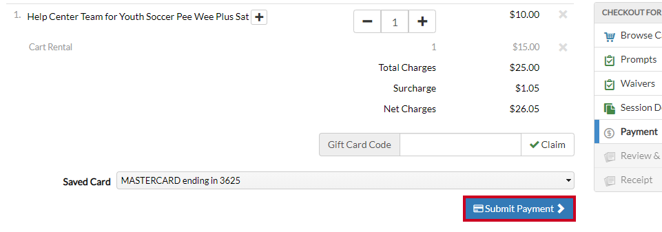 submit payment