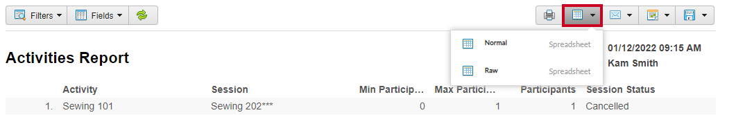 export report