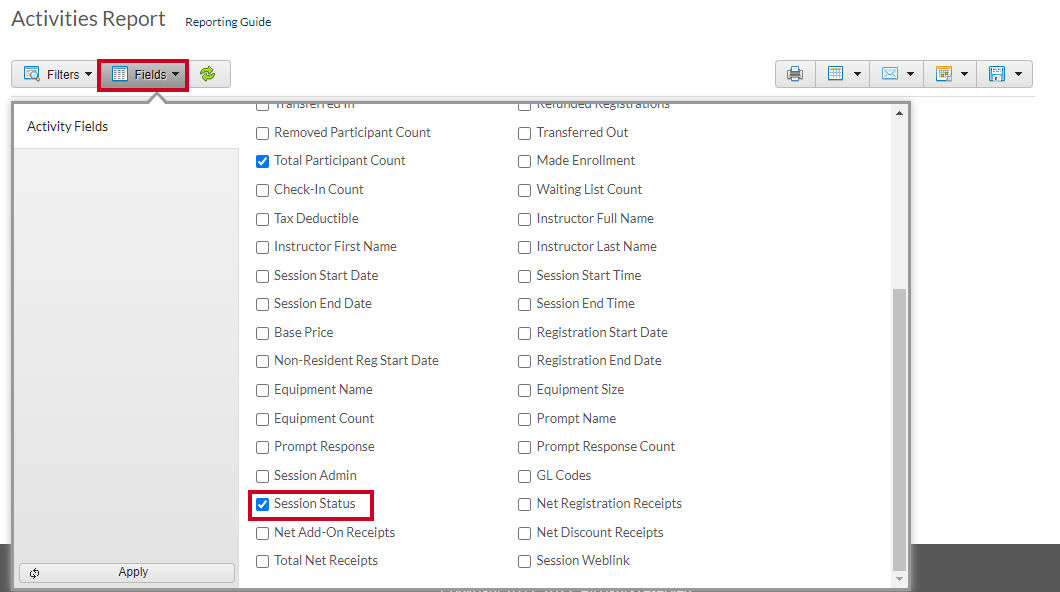 session status field