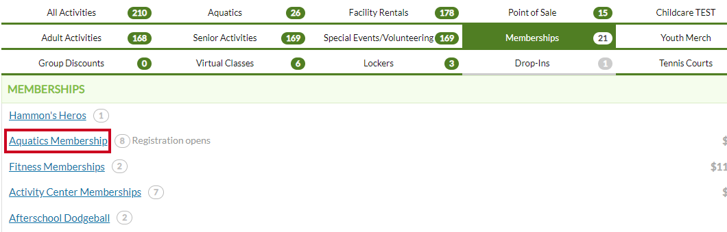 membership activity