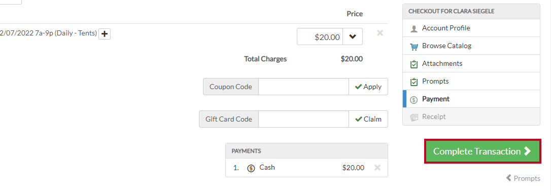 complete transaction