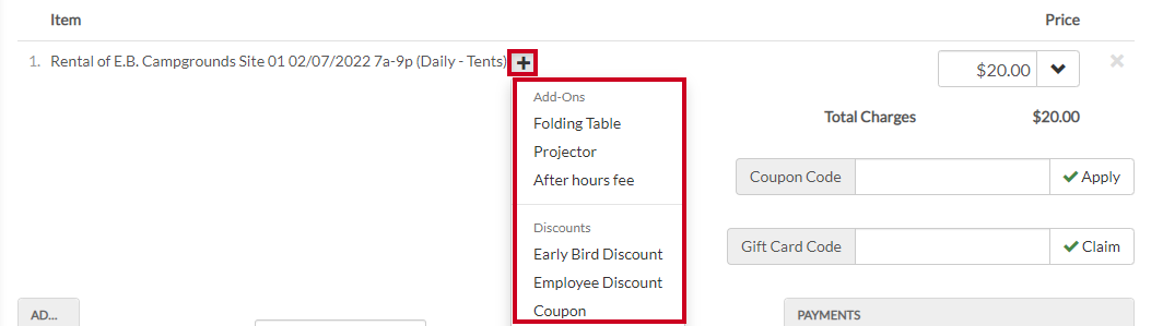add on or discount