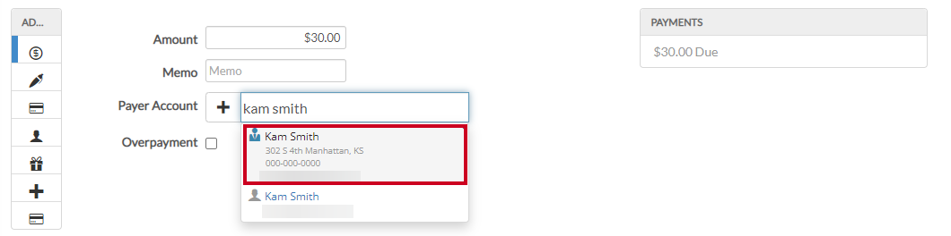 payer account