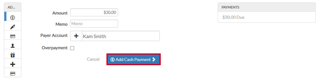 add payment