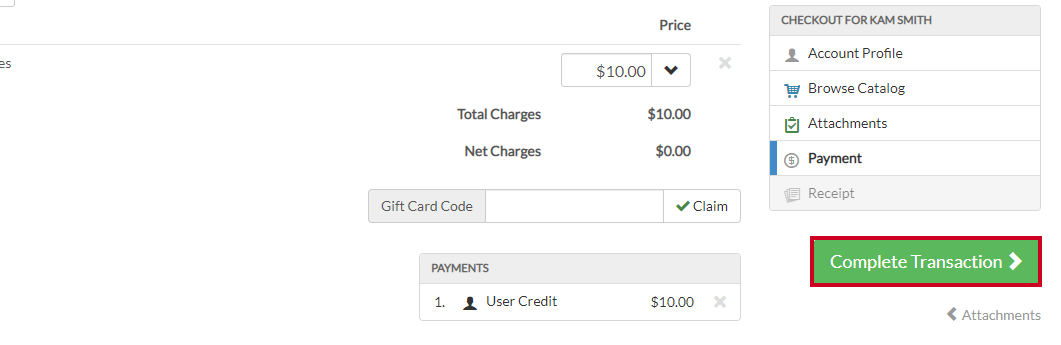 complete transaction
