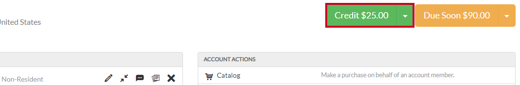 credit button