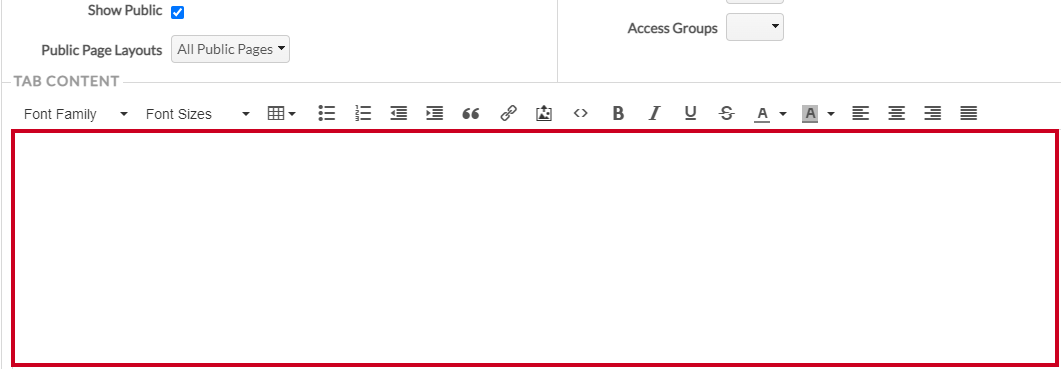 tab content