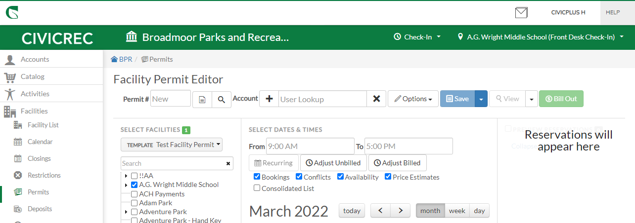 The Permit Editor's dashboard for March 2022.