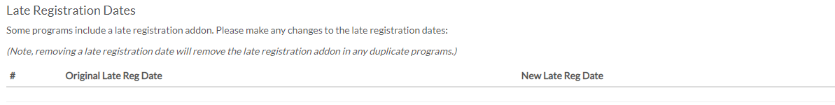 late registration