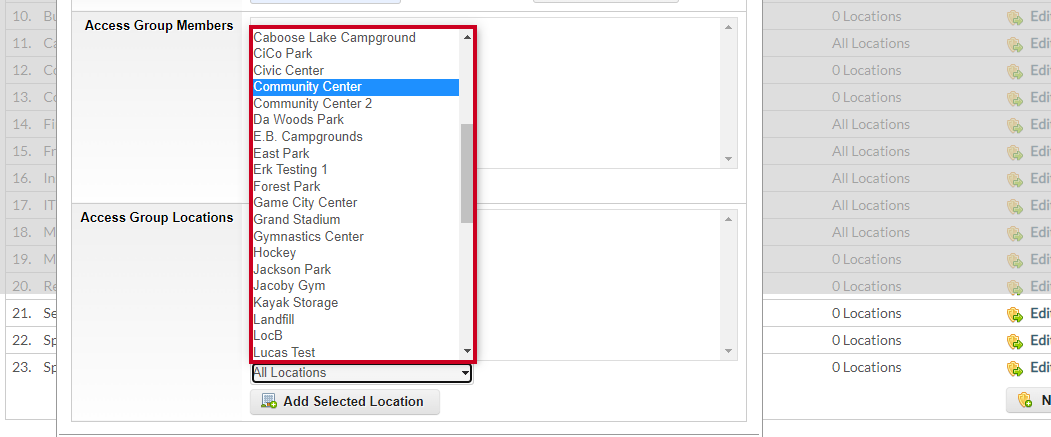 select location