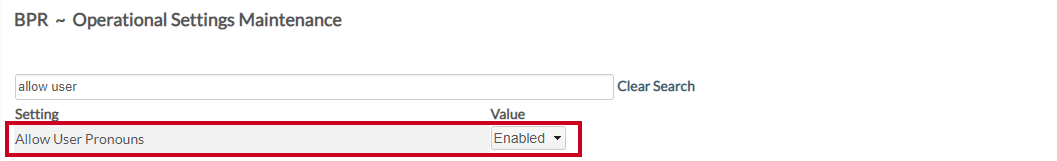 allow user pronouns