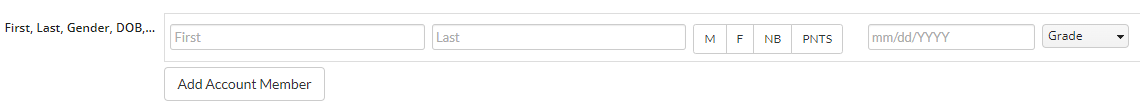 account fields