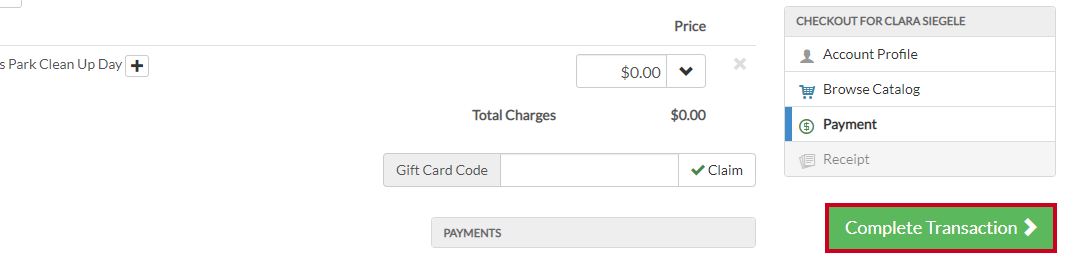 complete transaction