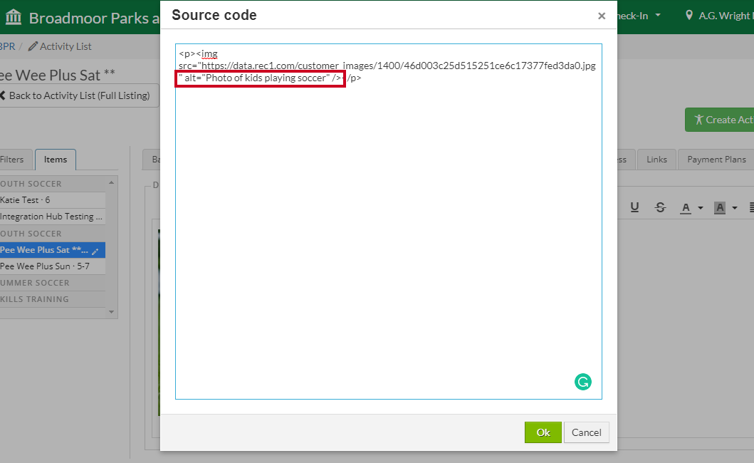 Rec Management Source Code View Sample Alt Text.