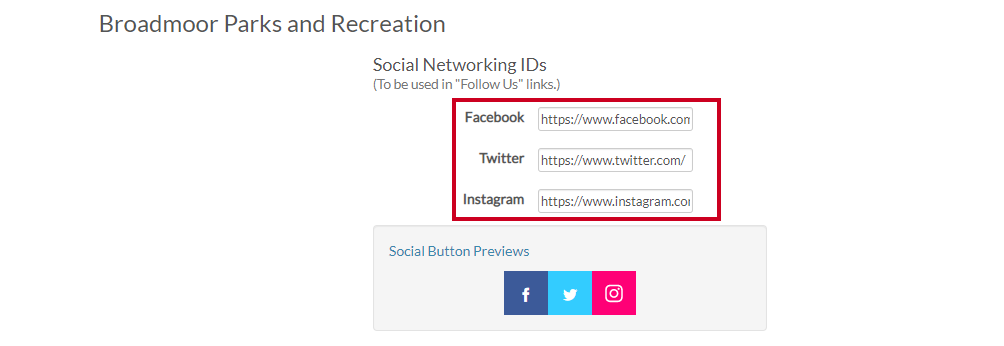 social networking IDs