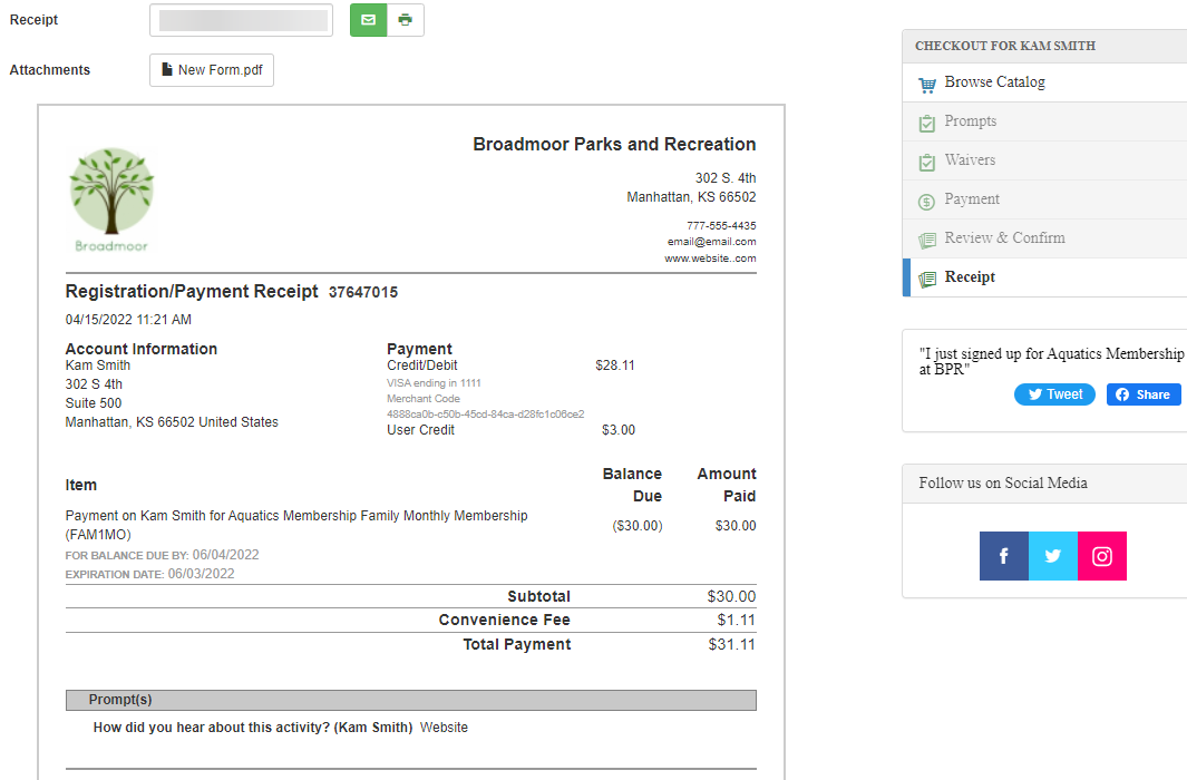 receipt