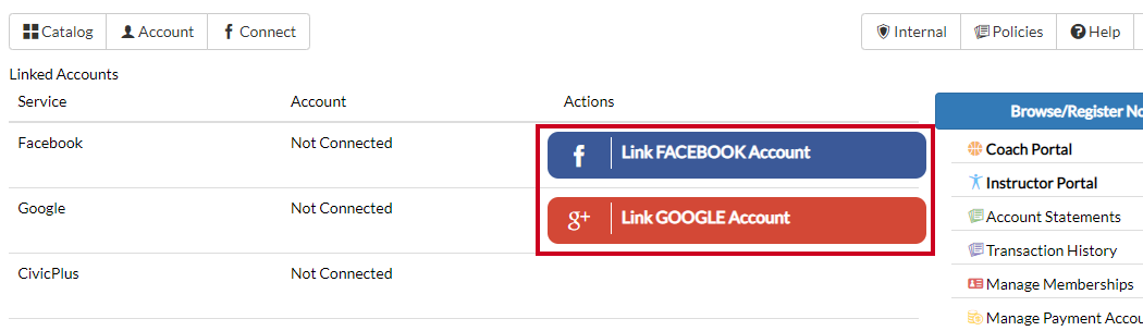 link accounts