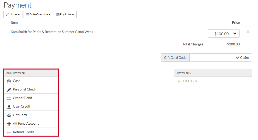 add payment