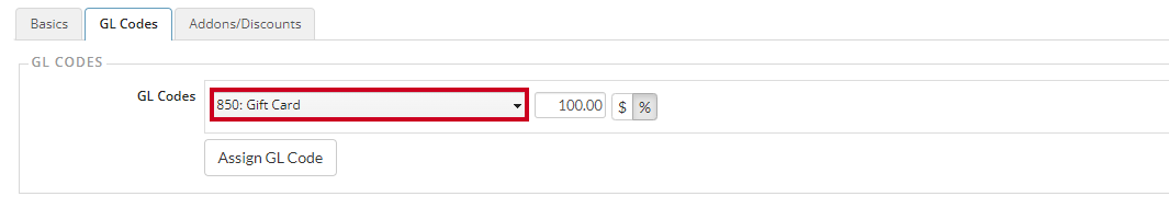 assign general ledger code