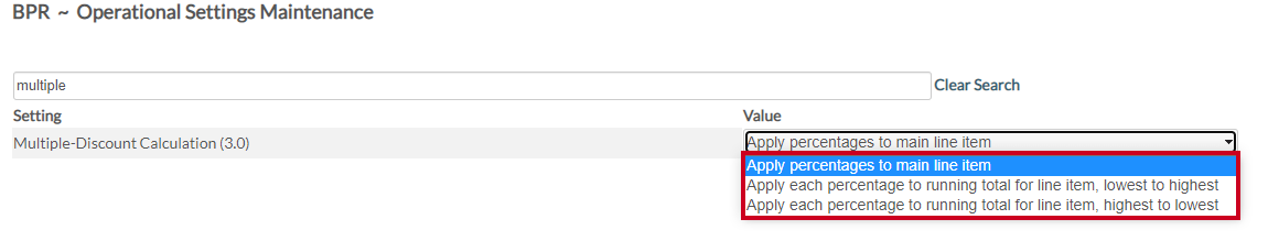 Select Value Option