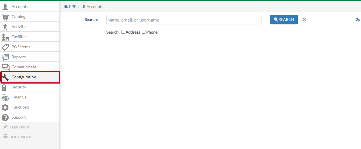 navigate to configure