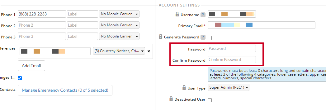 password