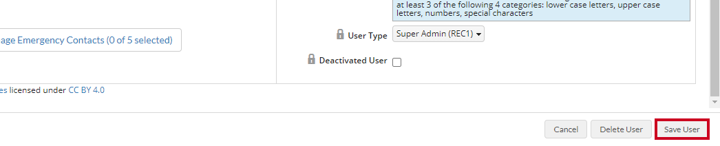 save user