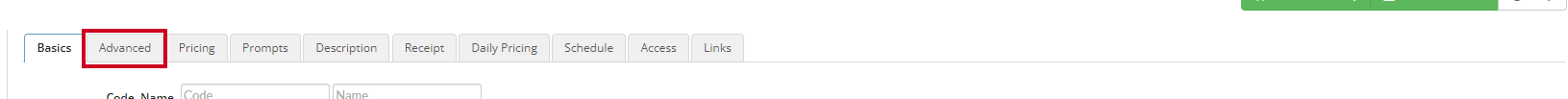 Advanced Tab