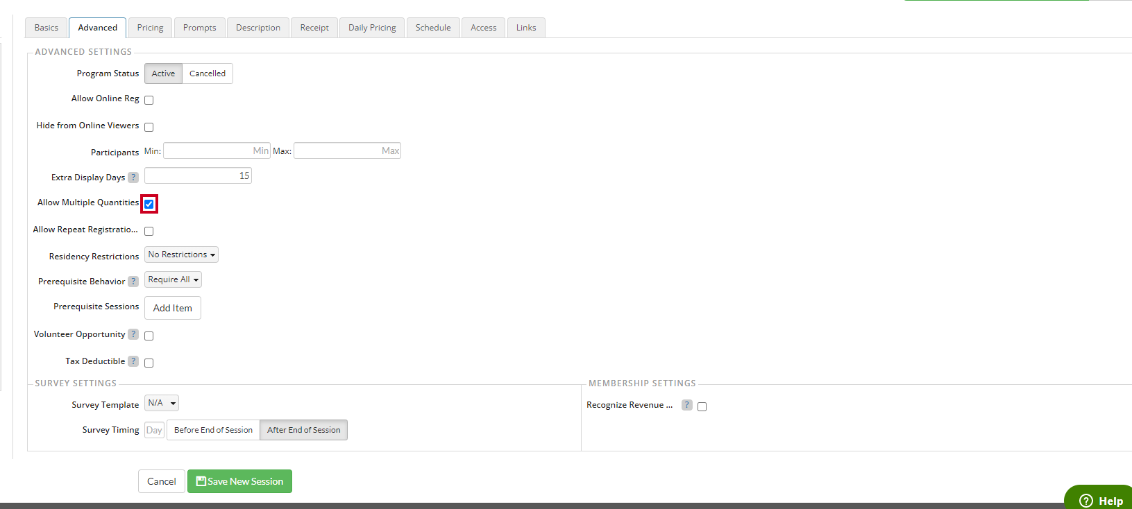 Allow Multiple Quantities Check
