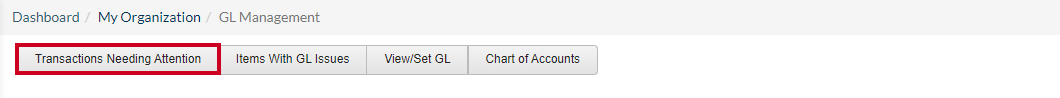 transactions needing attention