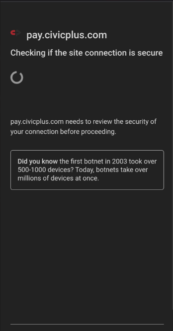 mobile security popup