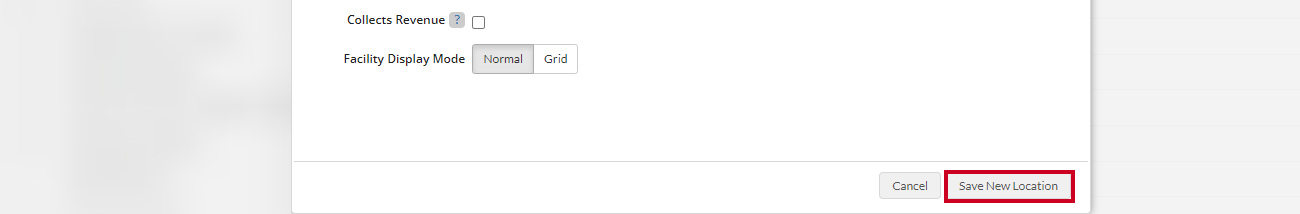 Create location's settings tab save location button.